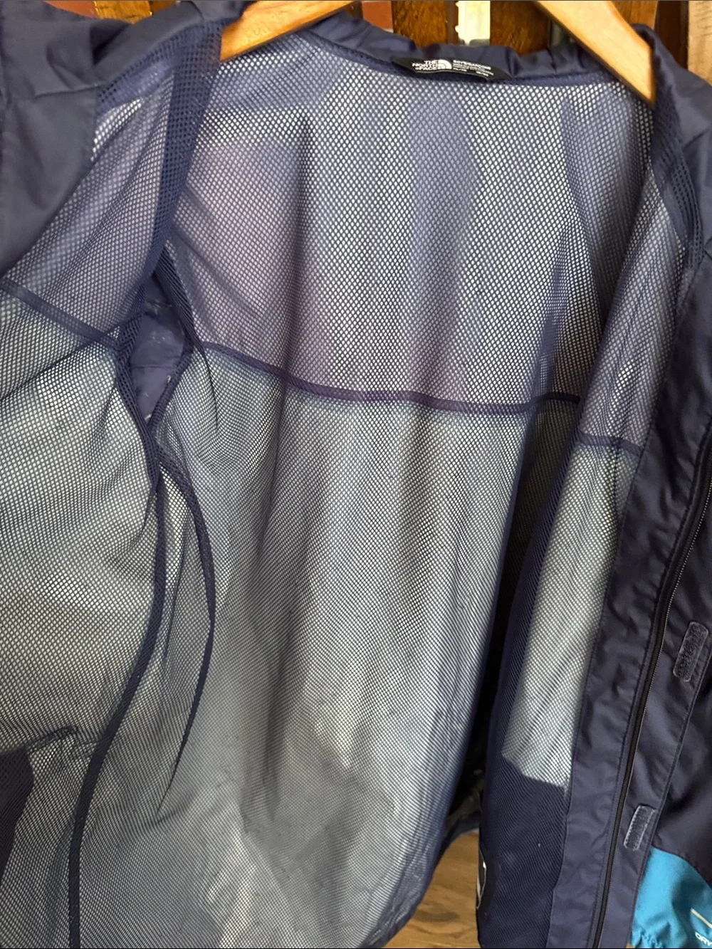 The North Face Kids Blue Two-Tone Hooded Rain Jacket